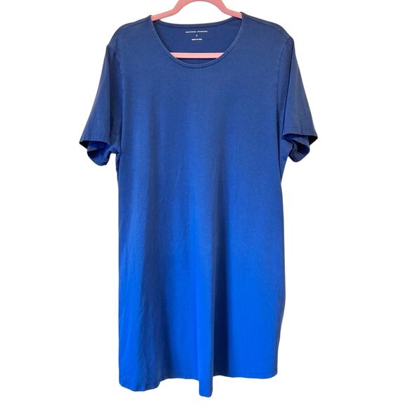 Universal Standard Blue Short Sleeve Mini Dress Womens 20 Pockets Casual Shift - Picture 1 of 12